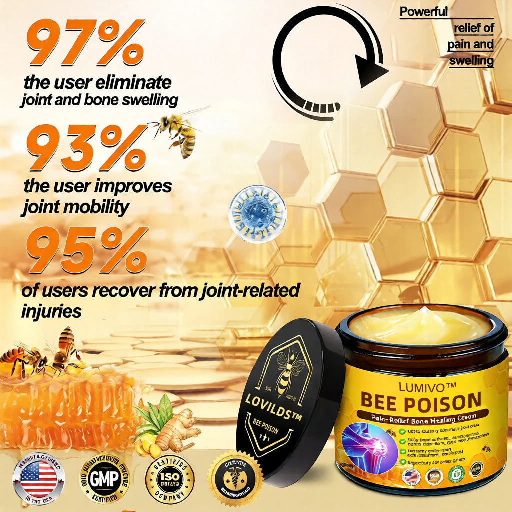 🏆50K+ SOLD LAST WEEK! 🌿LUMIVO™Bee Poison Pain-Relief Bone Healing Cream