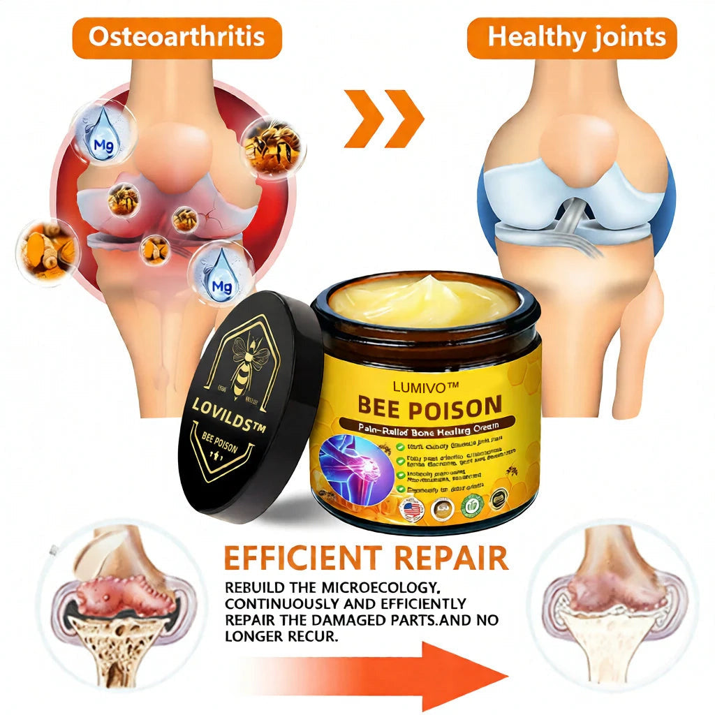 🏆50K+ SOLD LAST WEEK! 🌿LUMIVO™Bee Poison Pain-Relief Bone Healing Cream