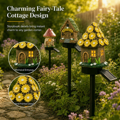 🔥Last Day 55% OFF 🔥 Solar Fairy-Tale Mushroom Cottage Garden Light